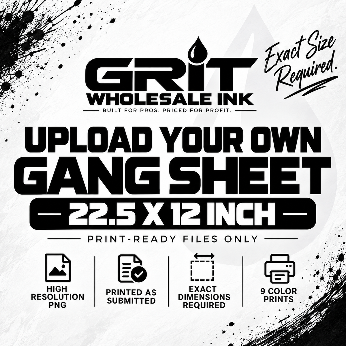 22.5x12 INCH UPLOAD GANG SHEET