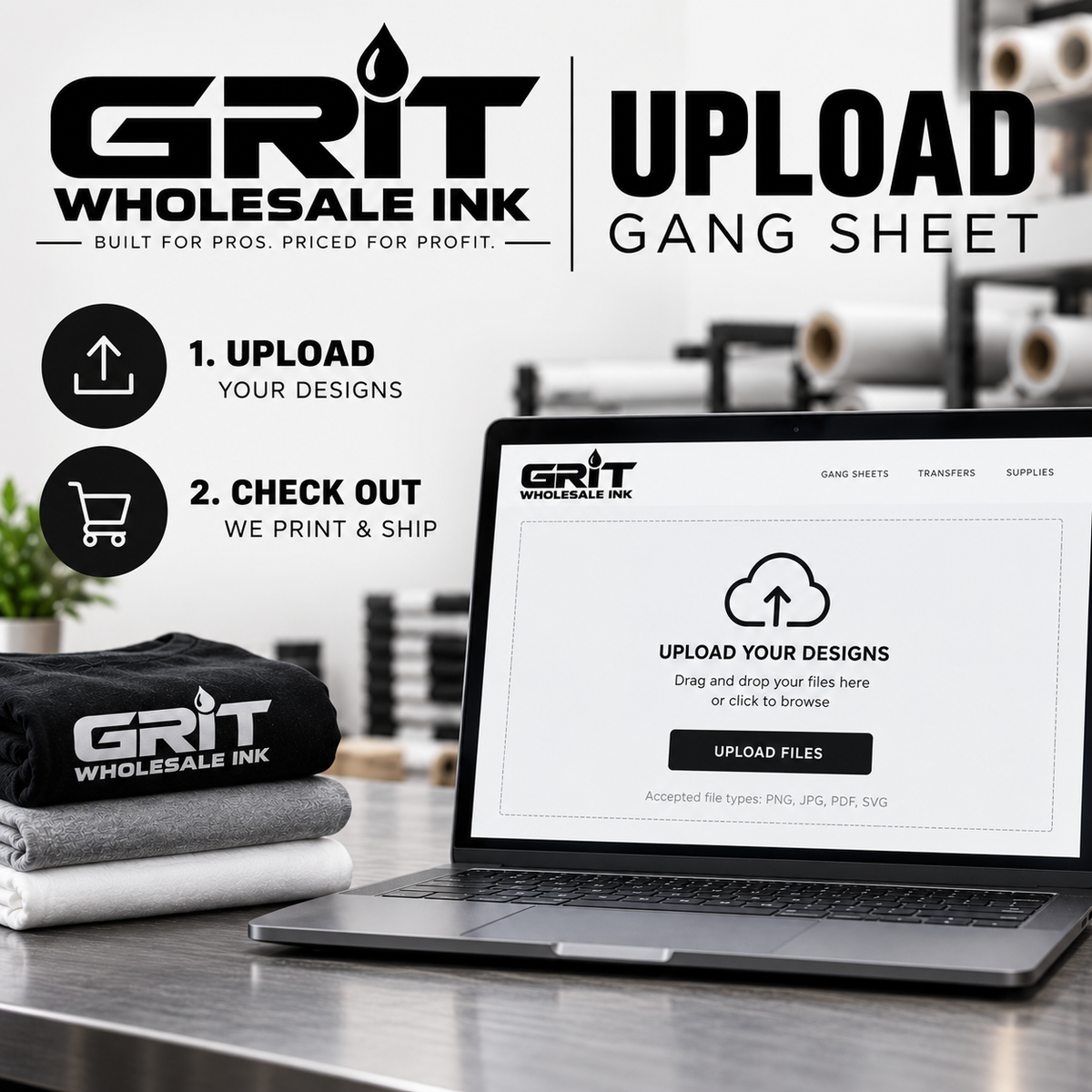 UPLOAD GANG SHEET